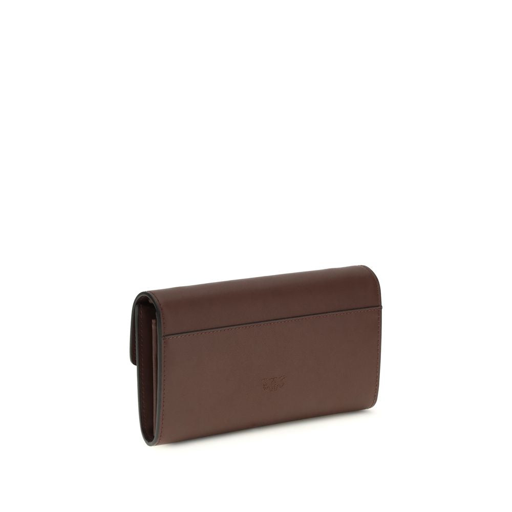 PINKO Braune Kalbsleder Bos Taurus Schultertasche