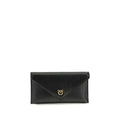 PINKO Schwarze Bos Taurus Kalbsleder Clutch