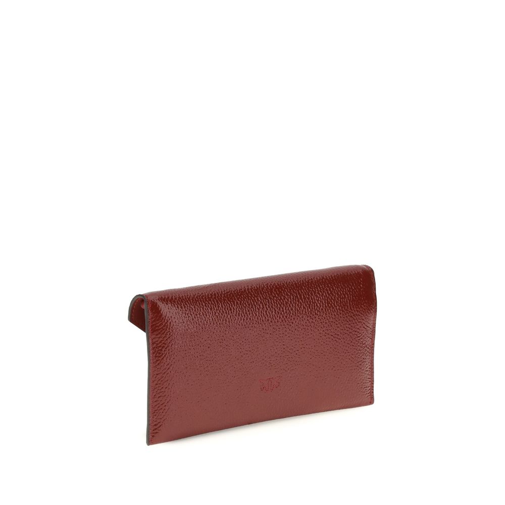 PINKO Bordeaux Kalbsleder Bos Taurus Clutch Bag