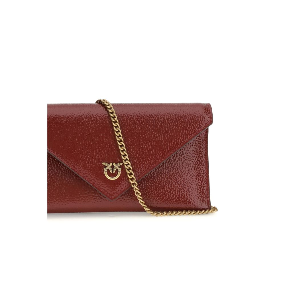 PINKO Bordeaux Kalbsleder Bos Taurus Clutch Bag