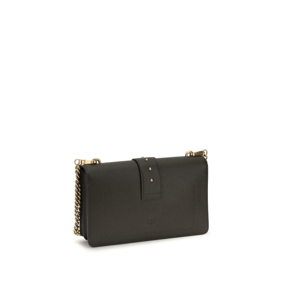 PINKO Bicolor Calf Leather Bos Taurus Schultertasche