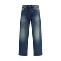 Sunflower Blue Relaxed-Fit Cotton Jeans
