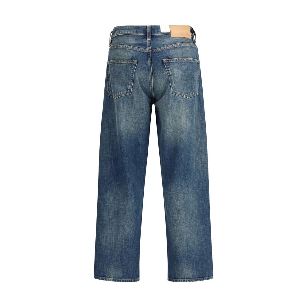 Sunflower Blue Relaxed-Fit Cotton Jeans