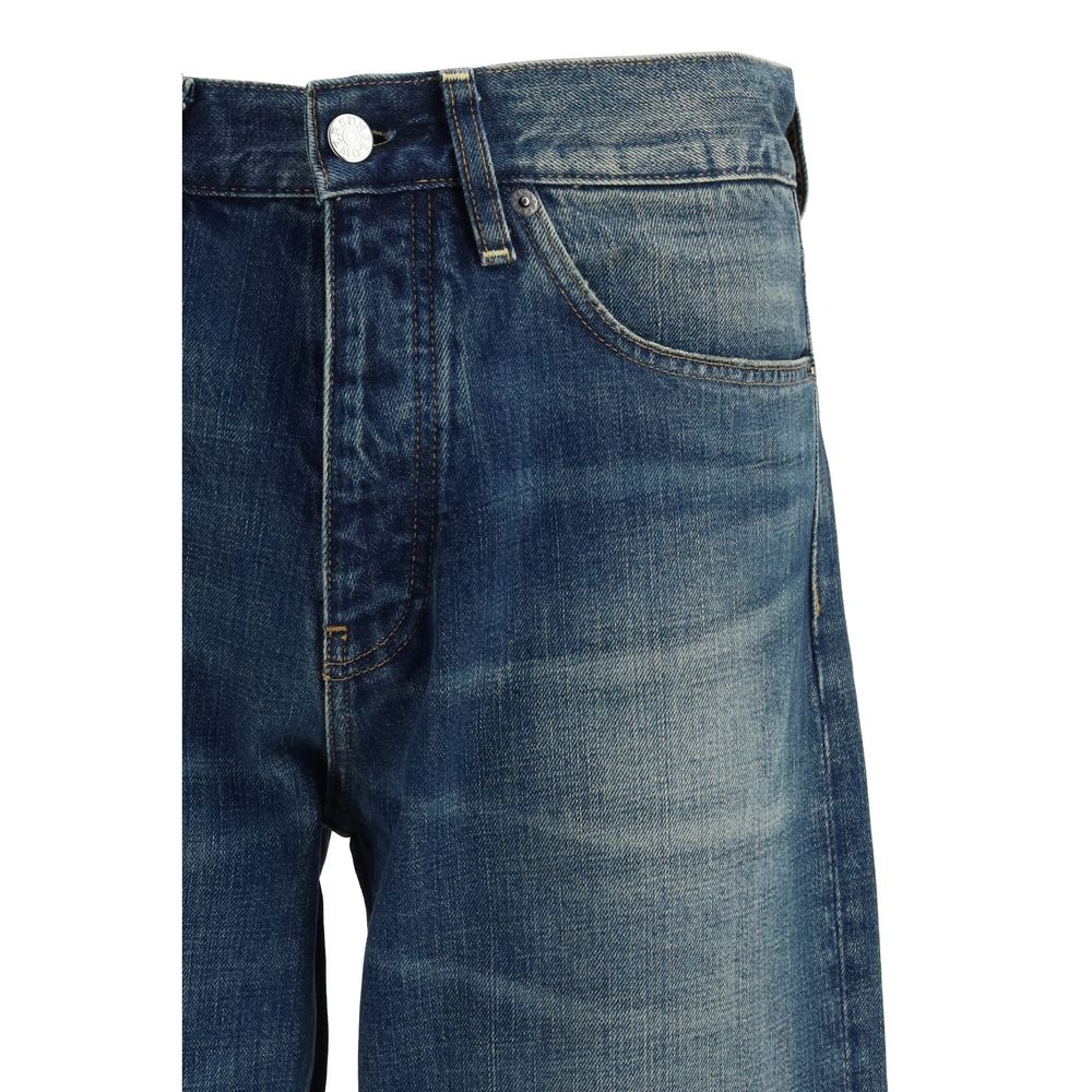 Sunflower Blue Relaxed-Fit Cotton Jeans