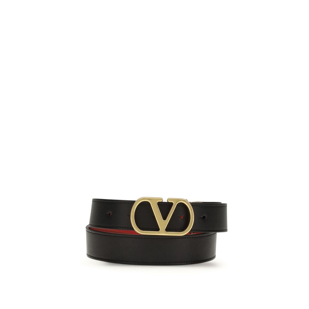 Valentino Garavani Black Calfskin Bos Taurus Belt