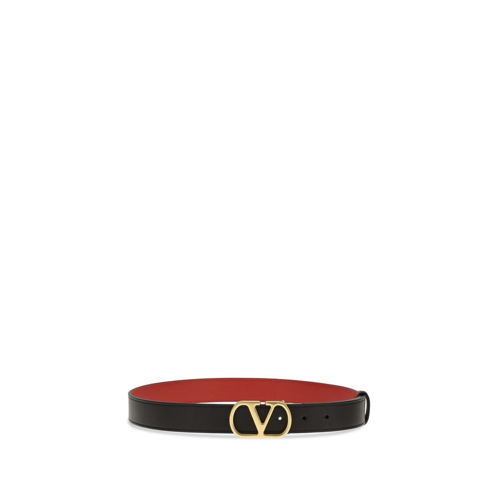 Valentino Garavani Black Calfskin Bos Taurus Belt
