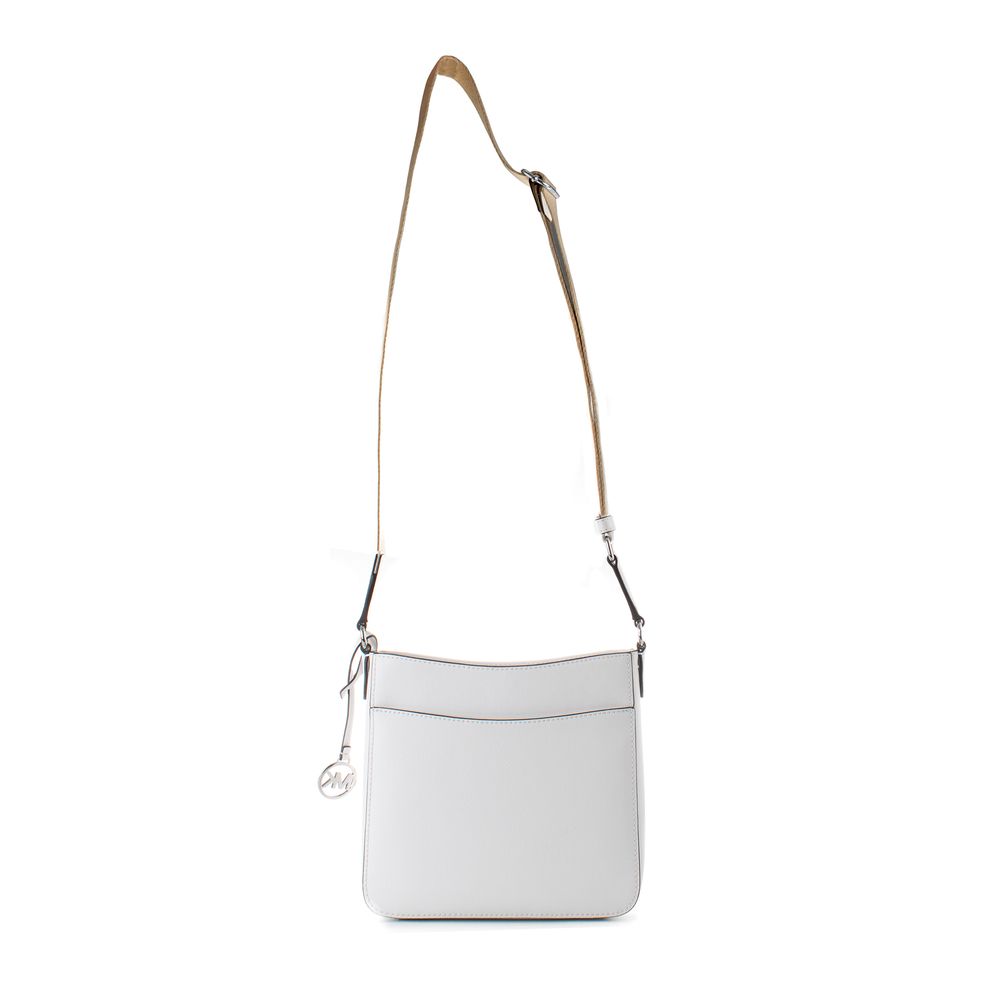 Michael Kors Weiße Canvas Schultertasche