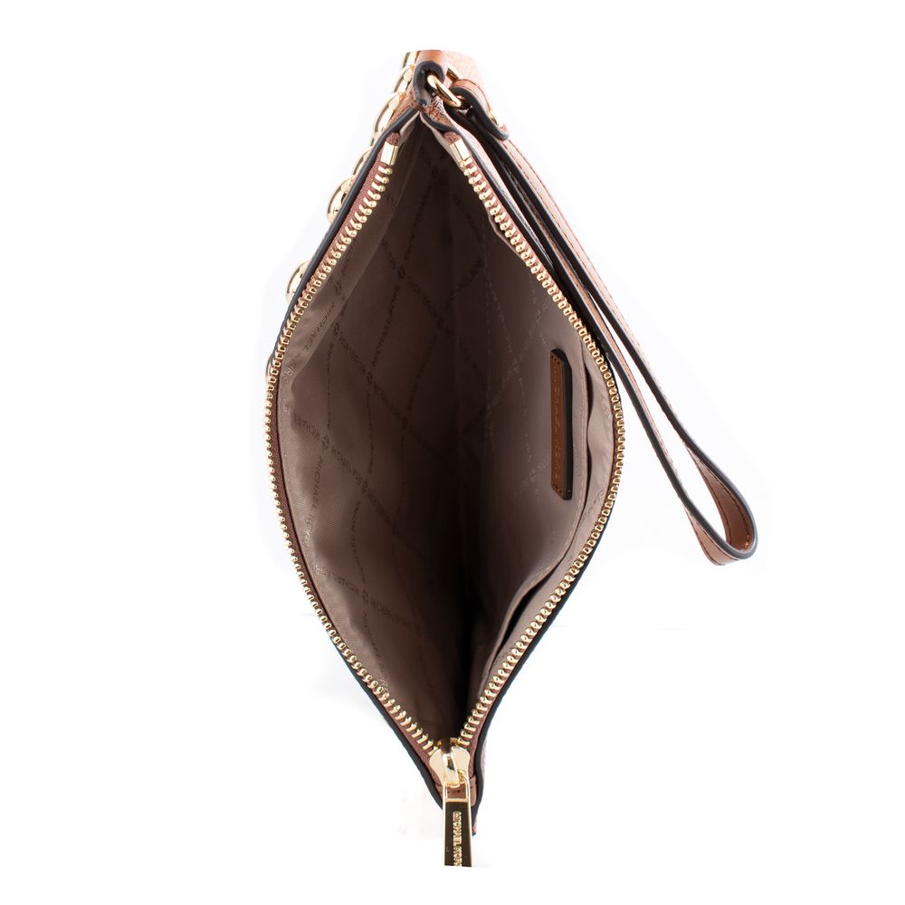 Michael Kors Schwarze Leder-Clutch