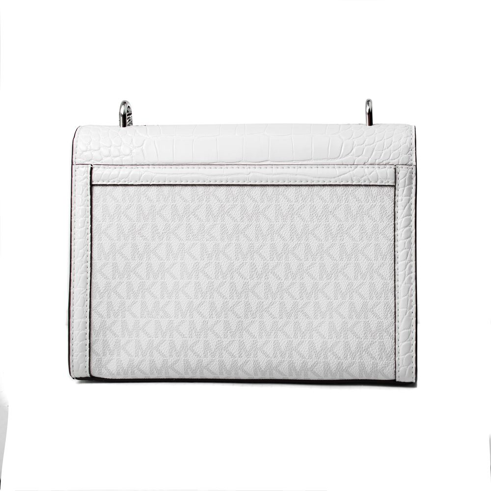 Michael Kors White Canvas Shoulder Bag
