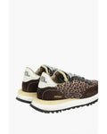 Hidnander Braune Leder Low-Top-Sneaker