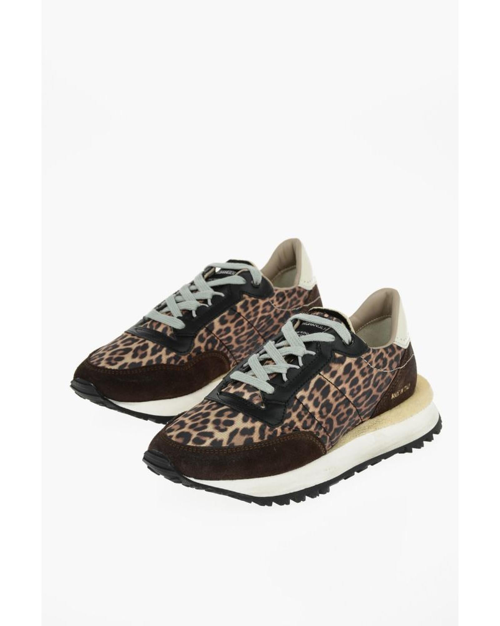 Hidnander Braune Leder Low-Top-Sneaker