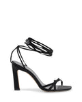 Dee Ocleppo Schwarze Sandalen mit Satinriemen