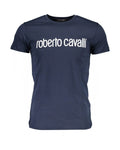 Roberto Cavalli Blaues Baumwoll-T-Shirt