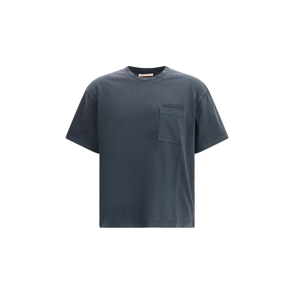 Marni Schwarzes Baumwoll-T-Shirt