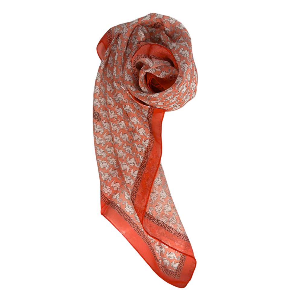 Borbonese Red Silk Scarf for Women
