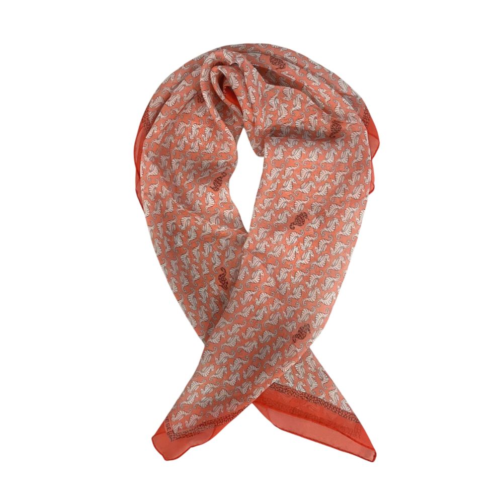 Borbonese Red Silk Scarf for Women