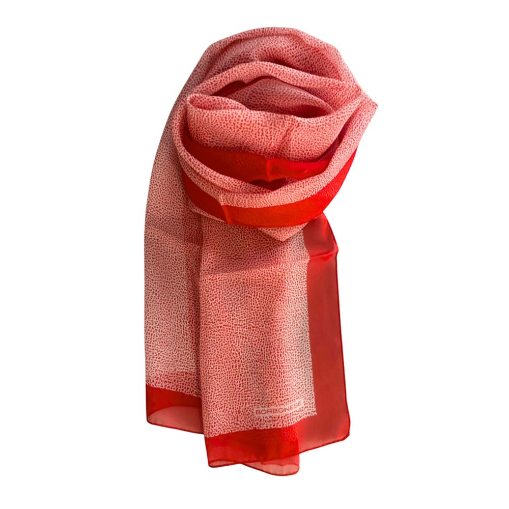 Borbonese Roter Seidenschal für Damen