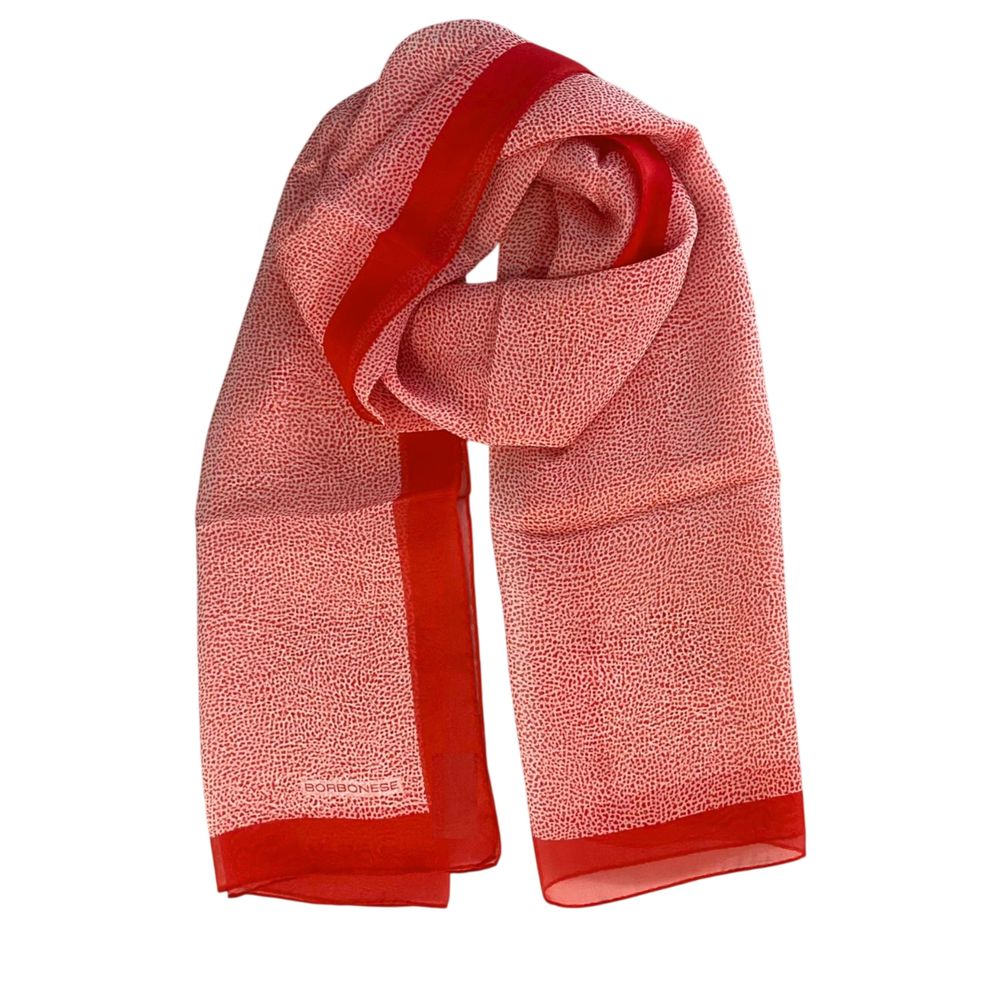Borbonese Roter Seidenschal für Damen