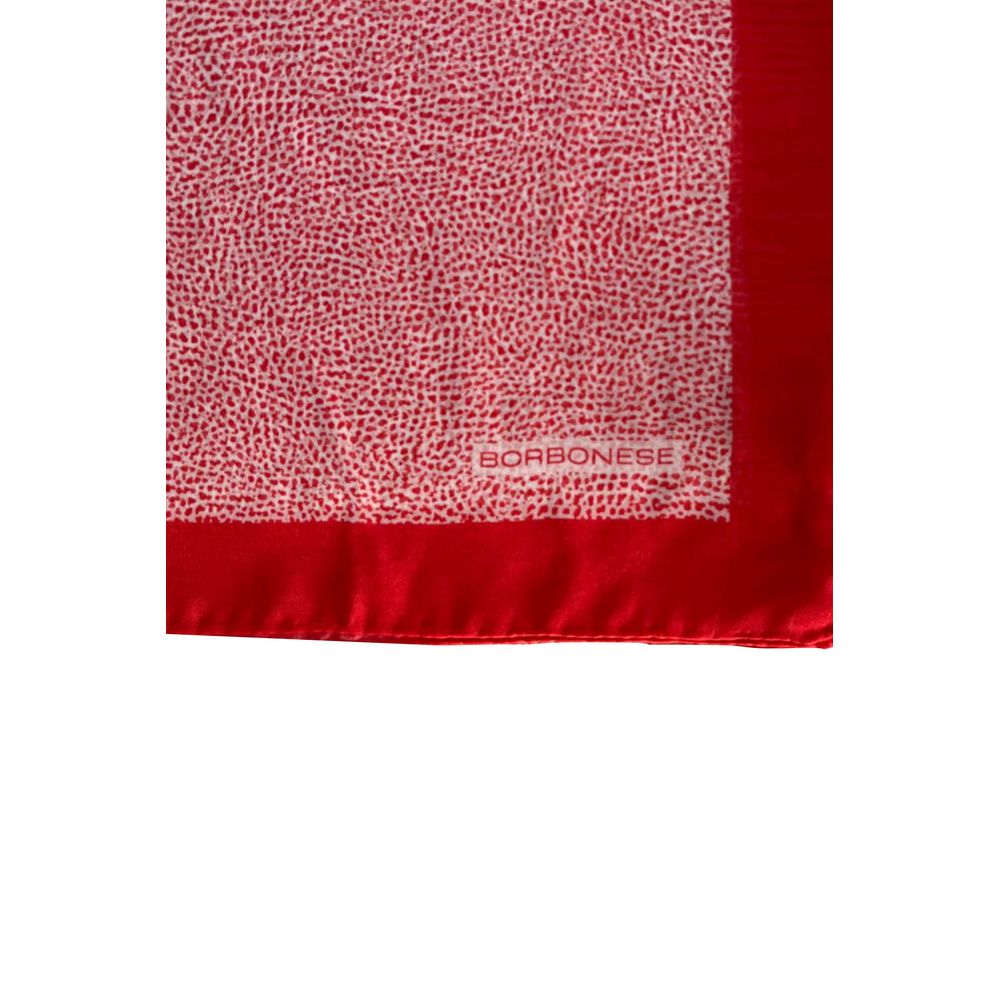 Borbonese Roter Seidenschal für Damen