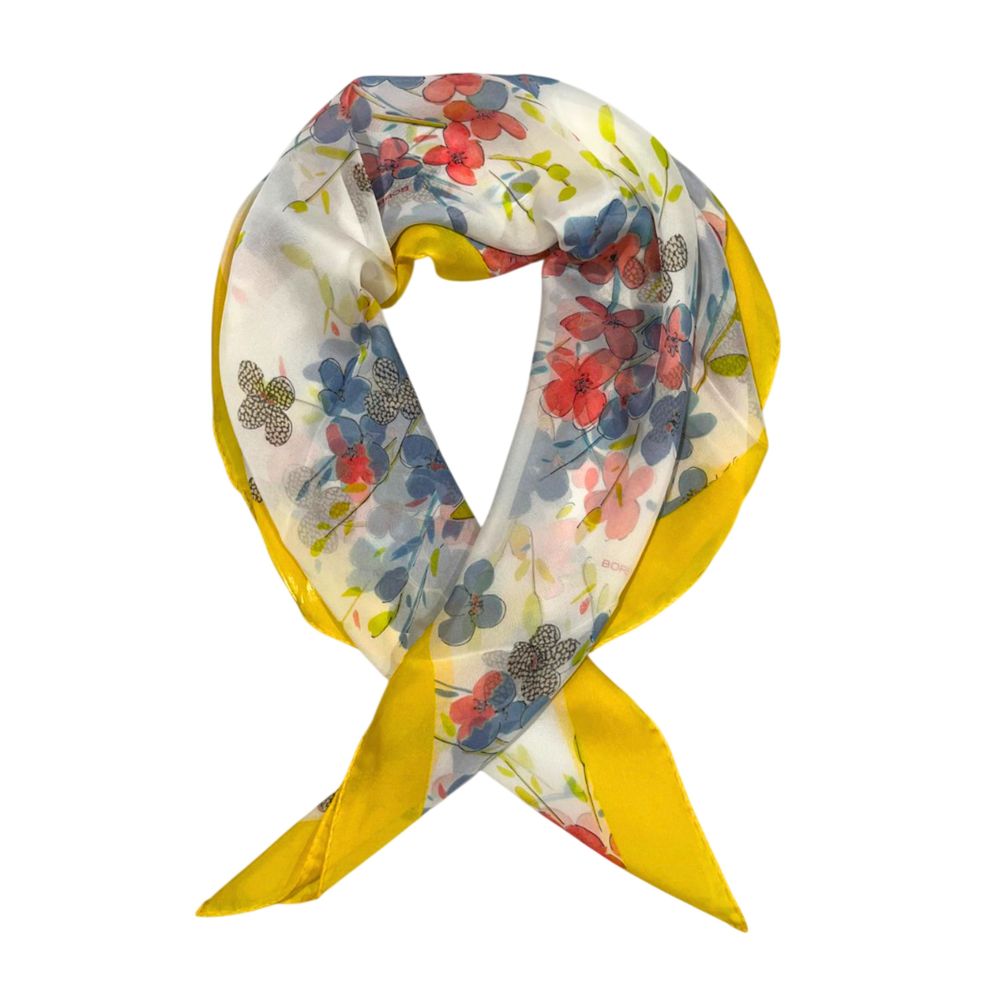 Borbonese Women's Yellow Silk Scarf
