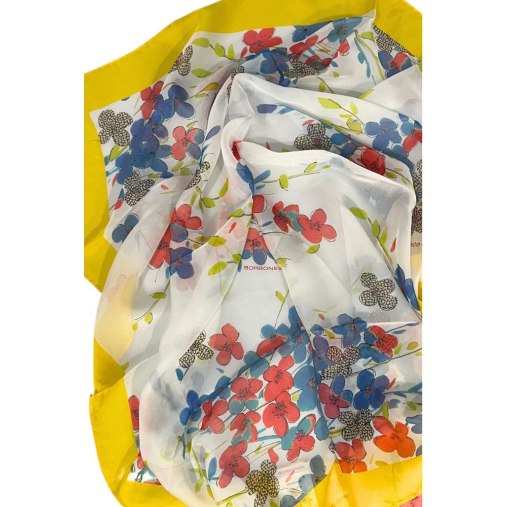 Borbonese Women's Yellow Silk Scarf
