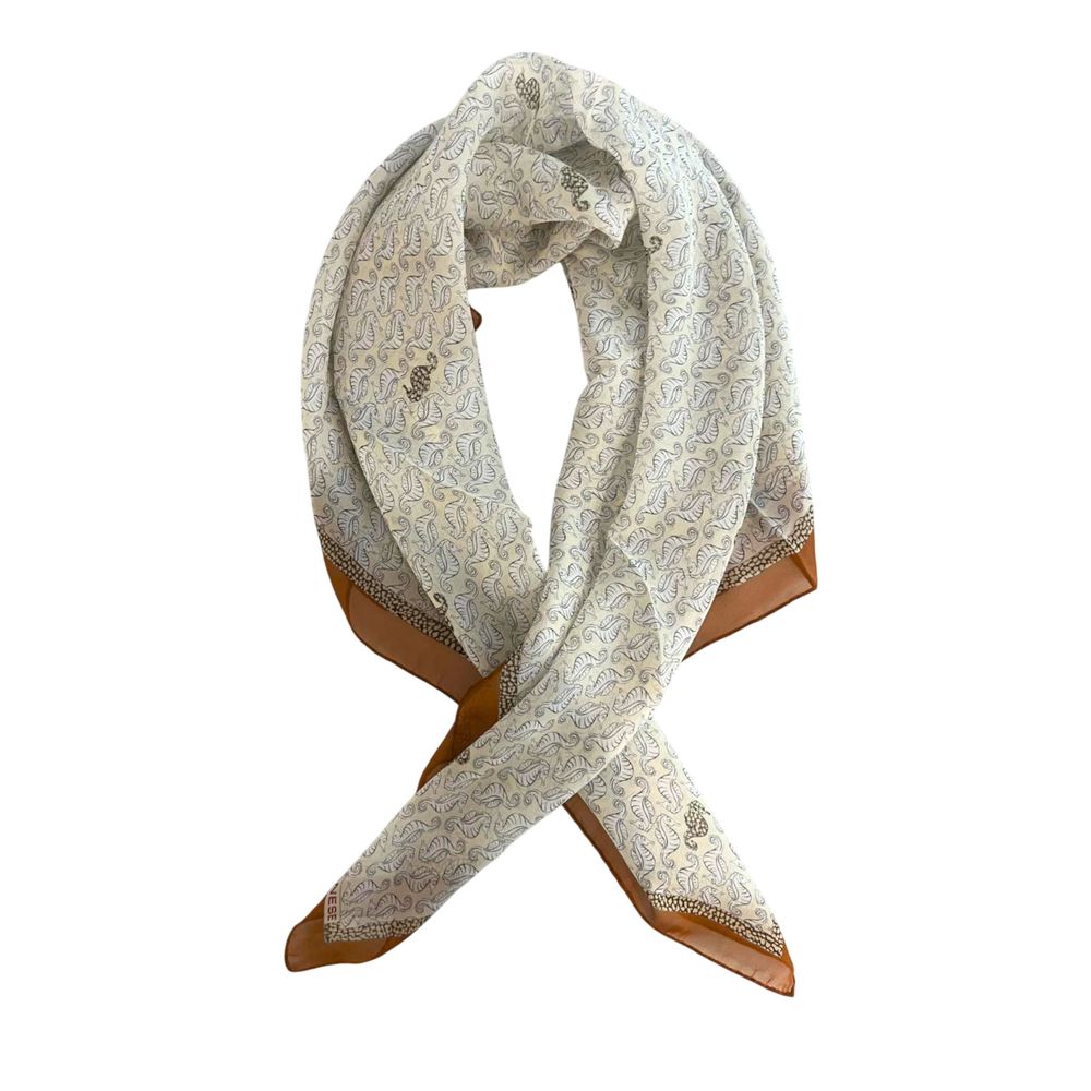 Borbonese Women's Brown Silk Scarf