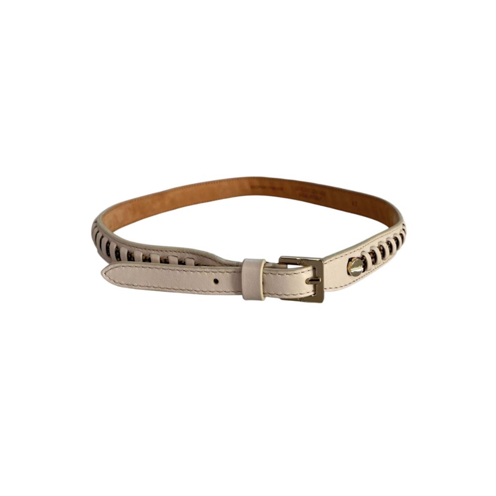 Borbonese Women's White Leather Belt