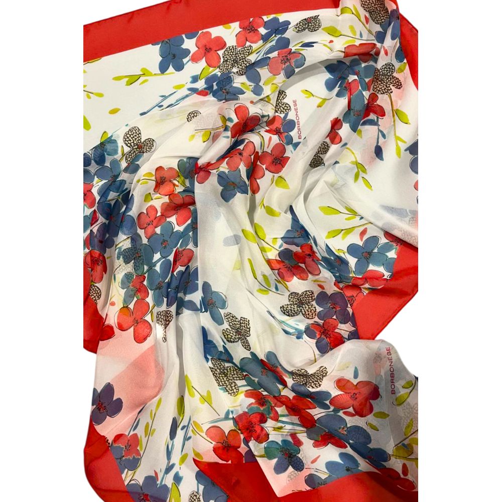 Borbonese Roter Seidenschal für Damen