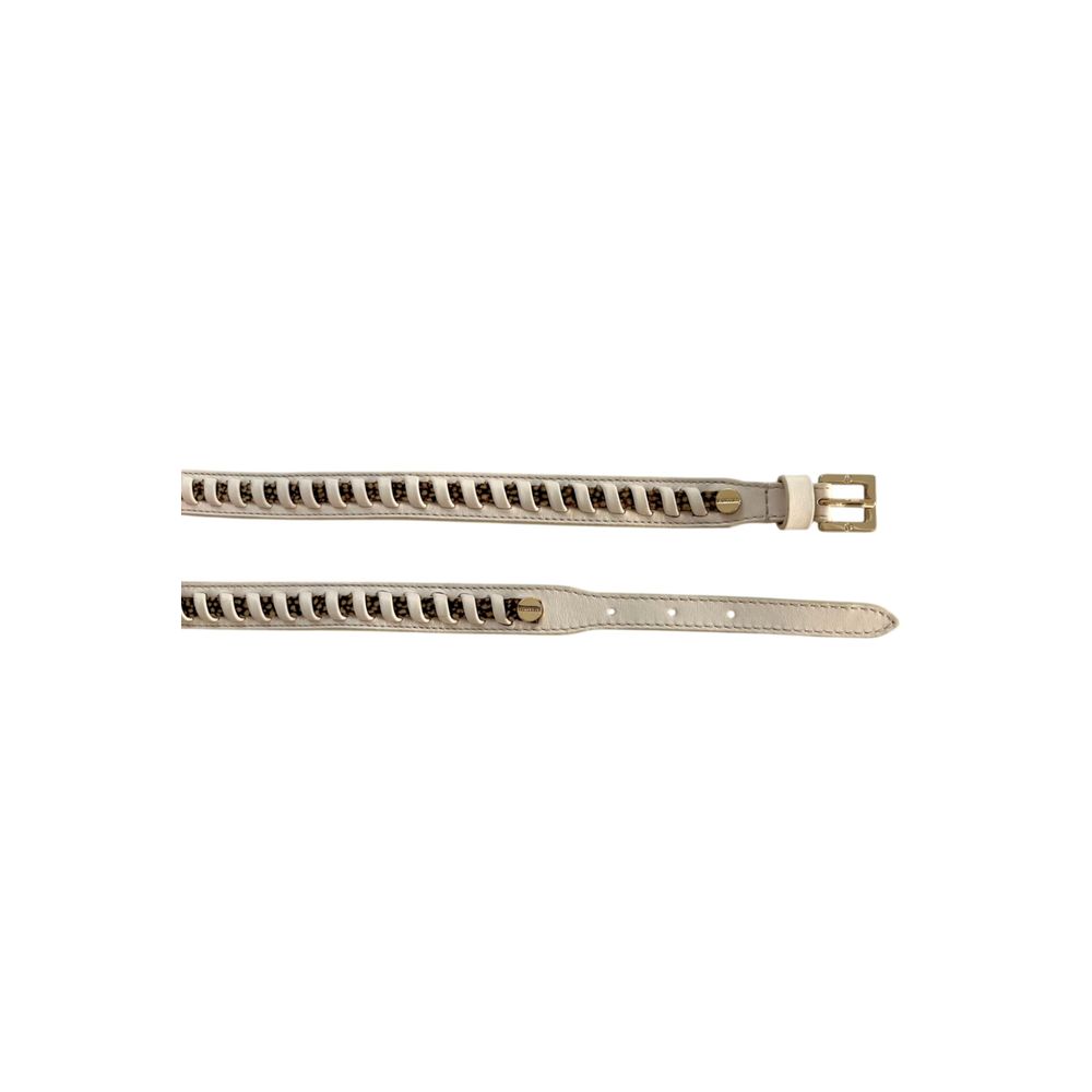 Borbonese Women's White Leather Belt