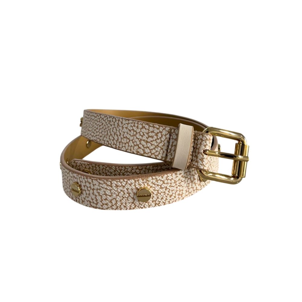 Borbonese Women's Beige Polyvinyl Belt