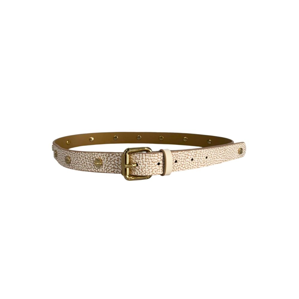 Borbonese Women's Beige Polyvinyl Belt