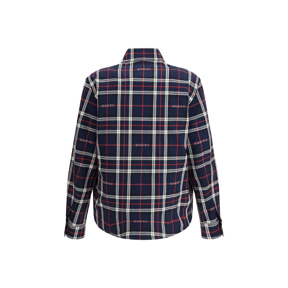 Gucci Blaue Baumwolljacke und Mantel