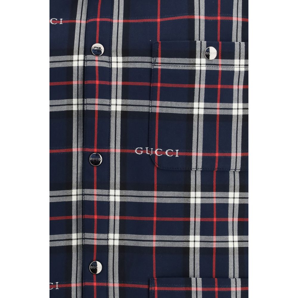Gucci Blaue Baumwolljacke und Mantel