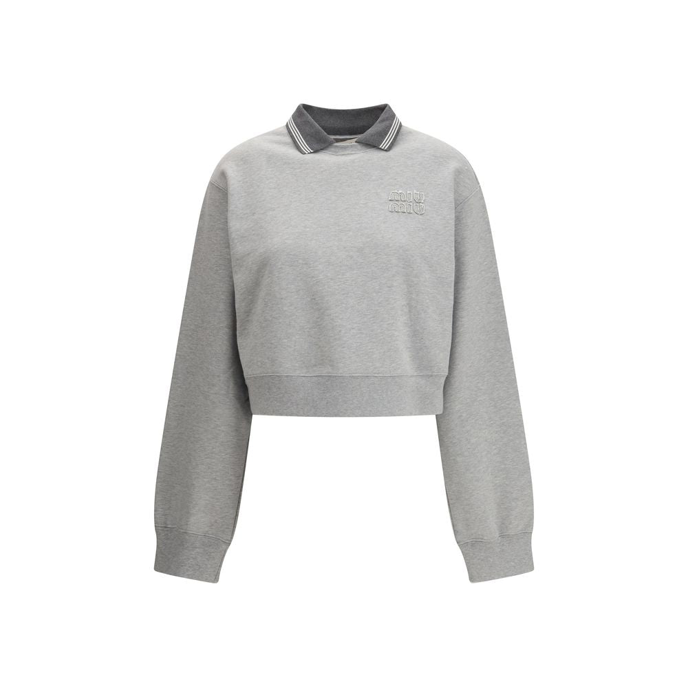 Miu Miu Grauer Baumwollpullover