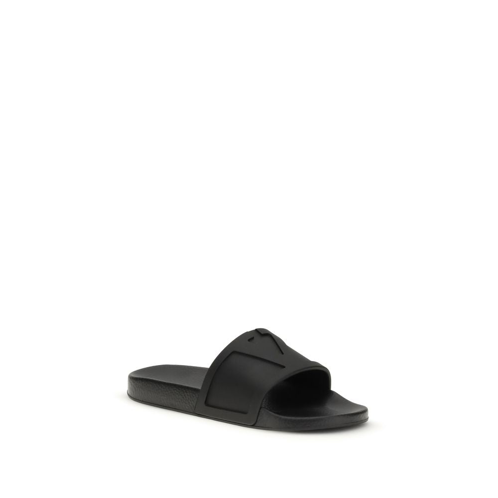 Valentino Garavani Schwarze Gummisandalen