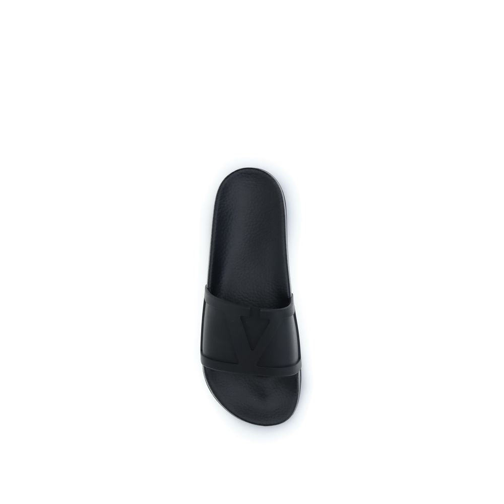 Valentino Garavani Schwarze Gummisandalen