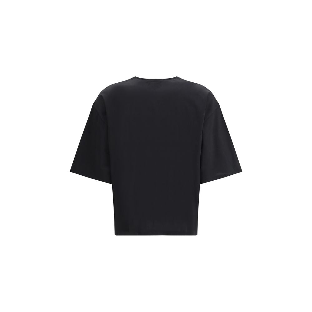 Loulou De Saison Schwarzes Baumwoll-T-Shirt