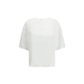Loulou De Saison Weißes Baumwoll-T-Shirt