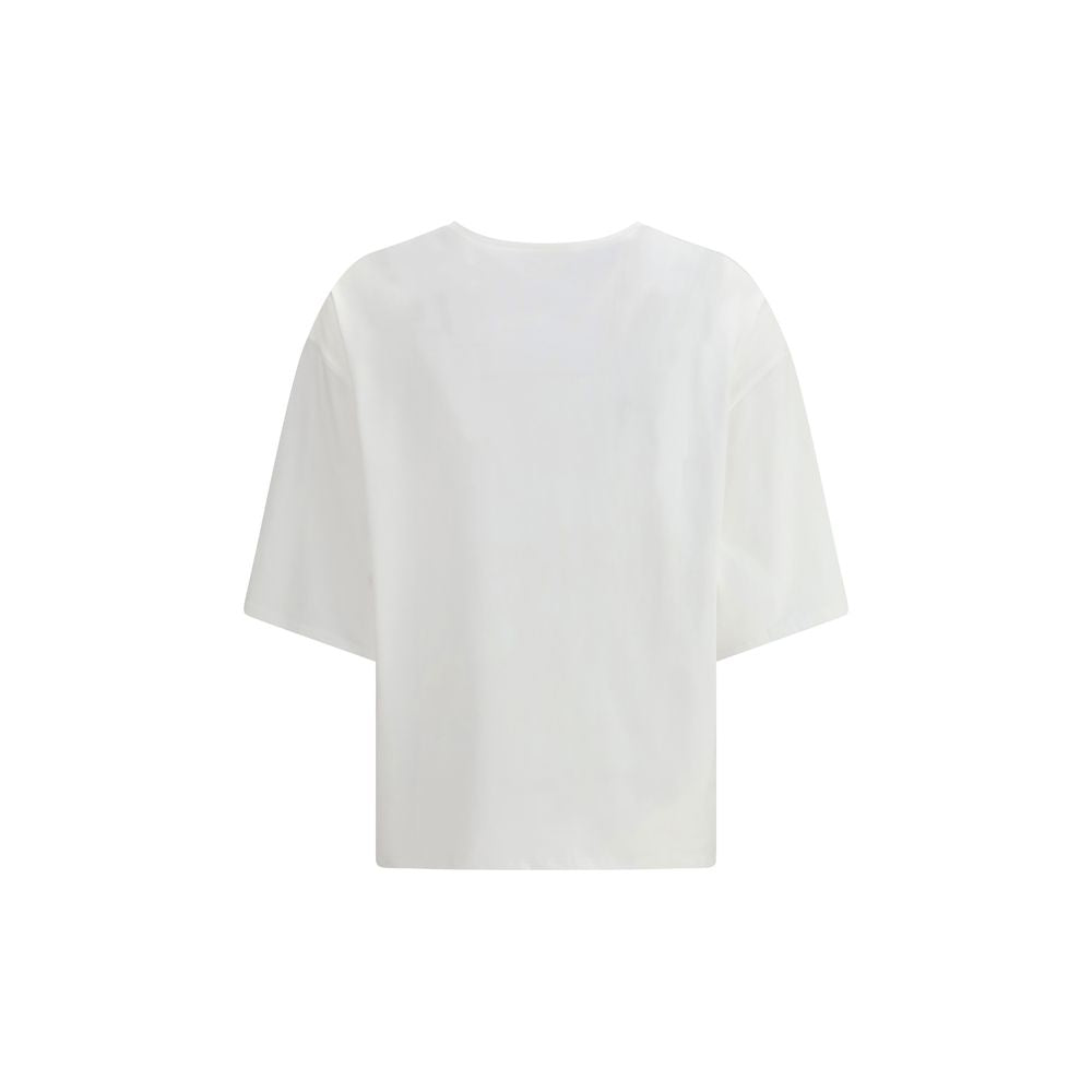 Loulou De Saison Weißes Baumwoll-T-Shirt
