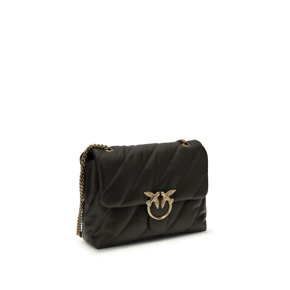 PINKO Bicolor Calf Leather Bos Taurus Schultertasche