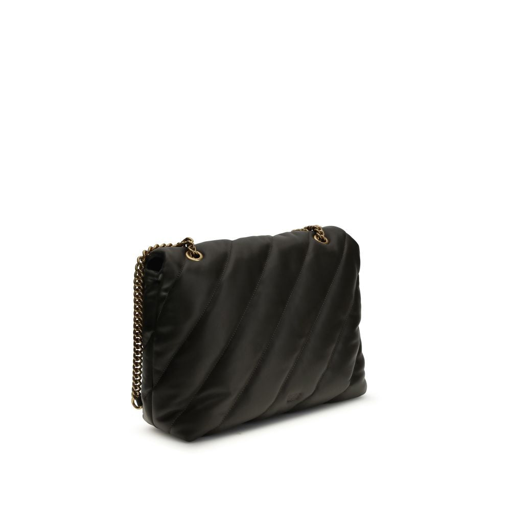 PINKO Bicolor Calf Leather Bos Taurus Schultertasche
