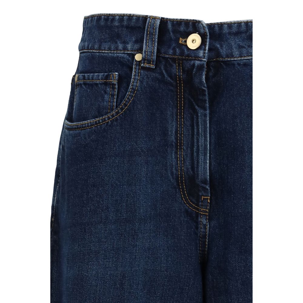 Brunello Cucinelli Blaue Baumwoll-Jeans Denim