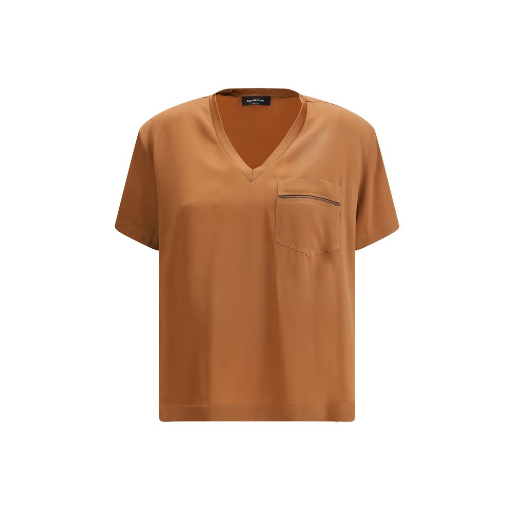 Fabiana Filippi Beige Viskose T-Shirt