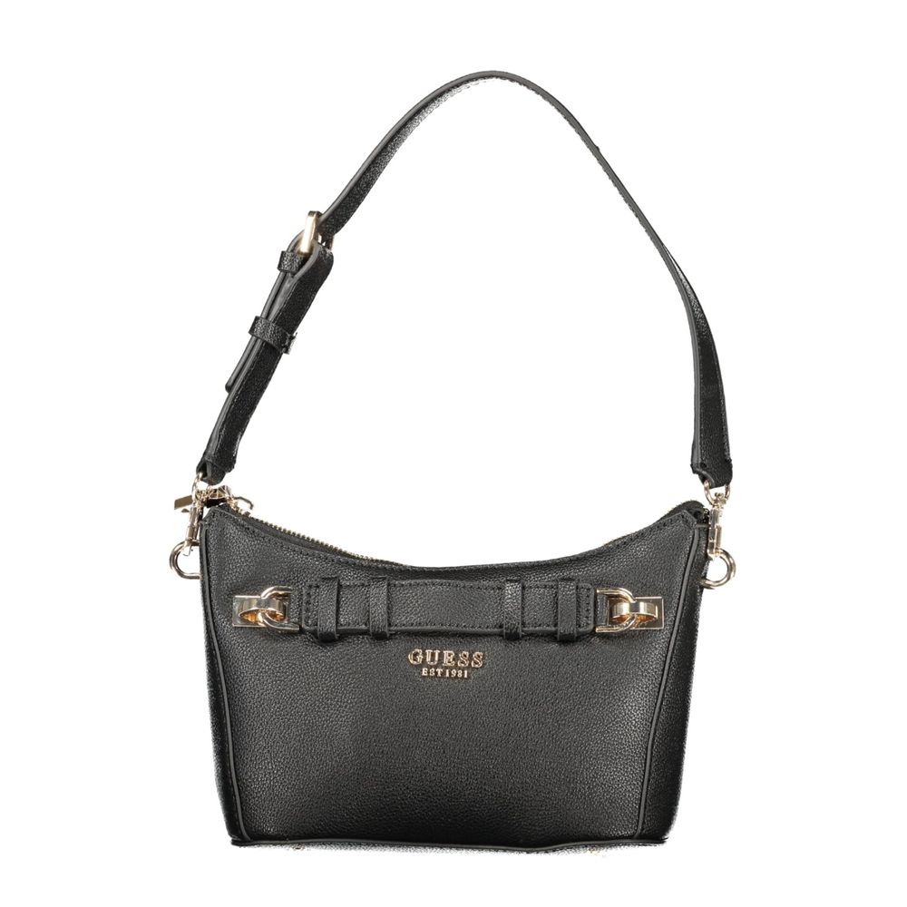 Guess Jeans Schwarze Damen-Handtasche aus Polyurethan