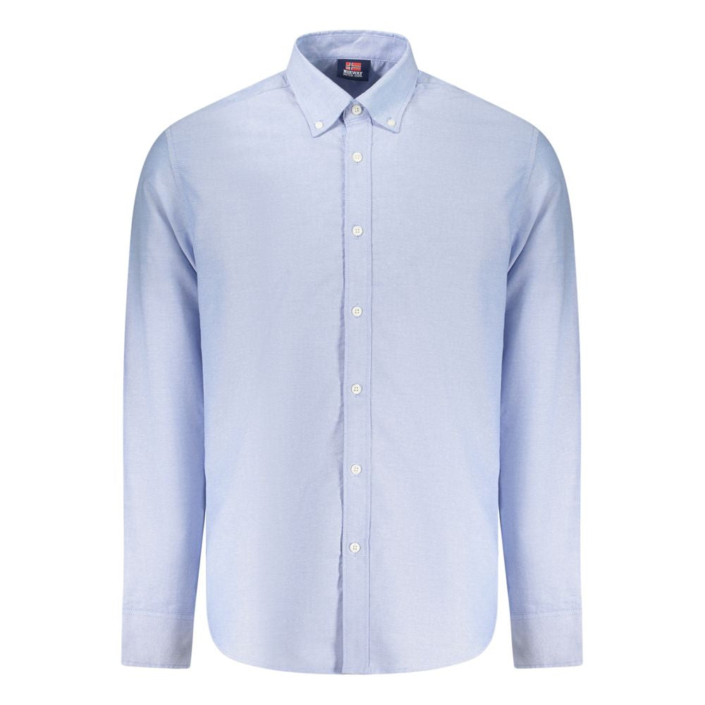 Norway 1963 Azure Cotton Shirt for Men