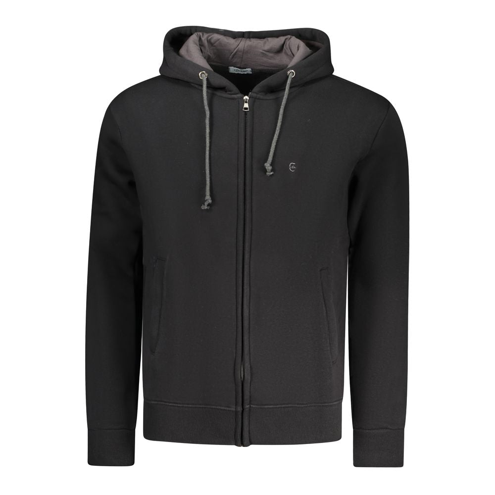 Coveri Moving Men's Black Cotton Hoodie