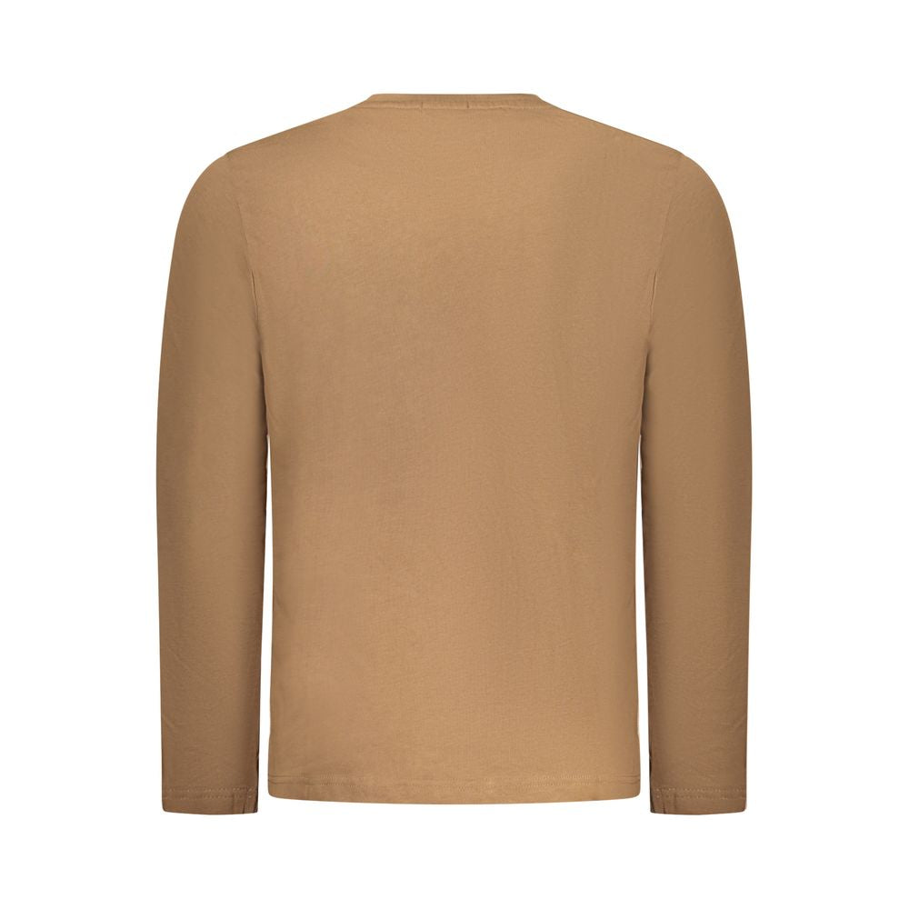 Coveri Moving Men's Brown Cotton T-Shirt