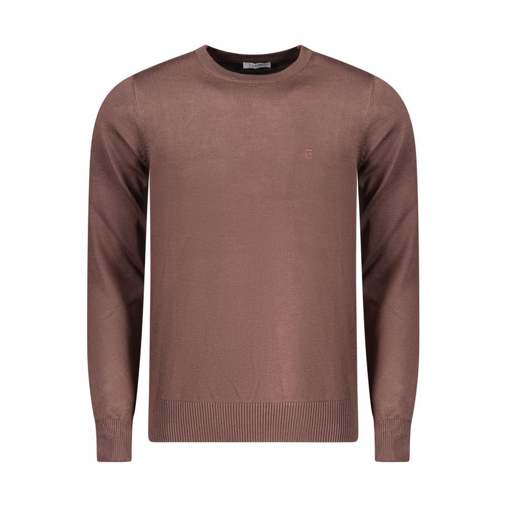 Coveri Moving Brown Viscose Men's Sweater