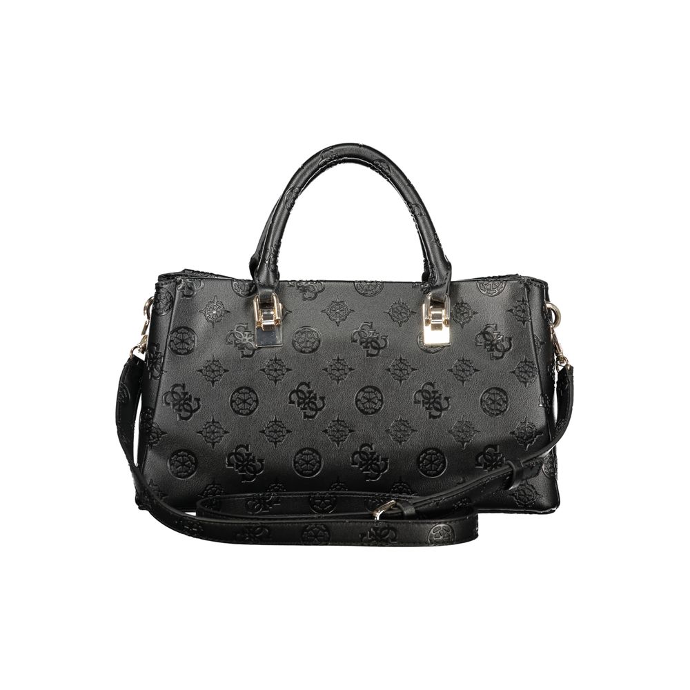 Guess Jeans Schwarze Damen-Handtasche aus Polyurethan