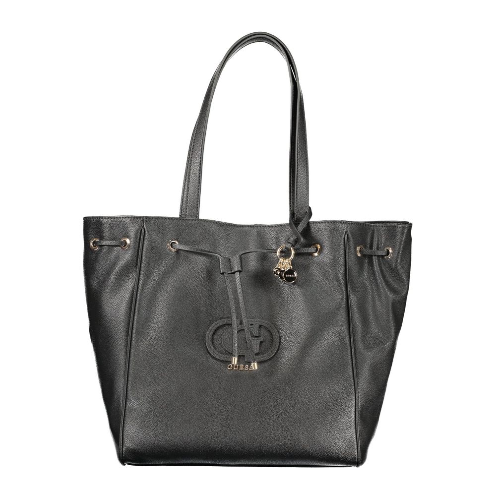 Guess Jeans Nero Poliuretano Handtasche für Damen